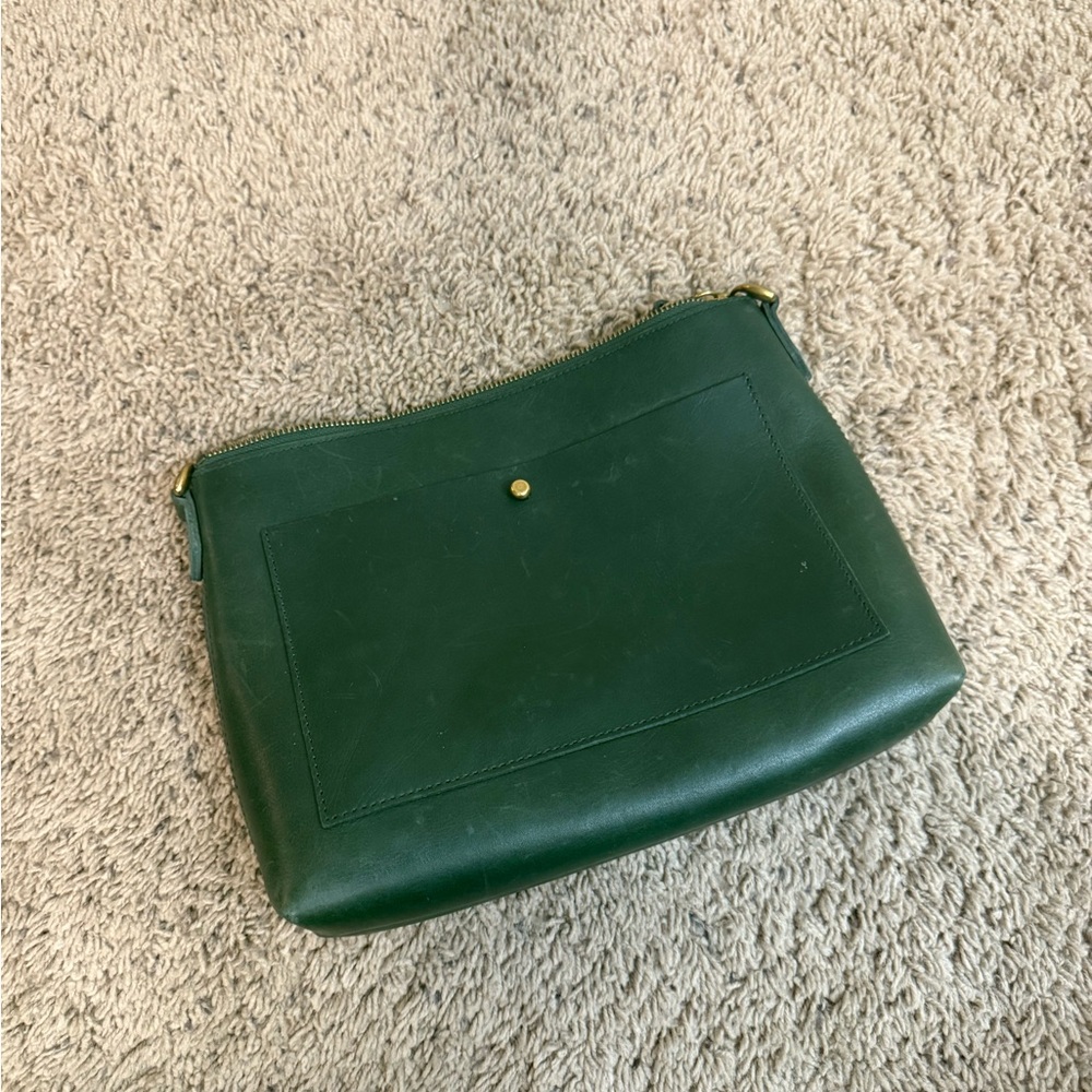 Madewell Green Leather Crossbody